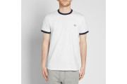 FRED PERRY RINGER TEE - White