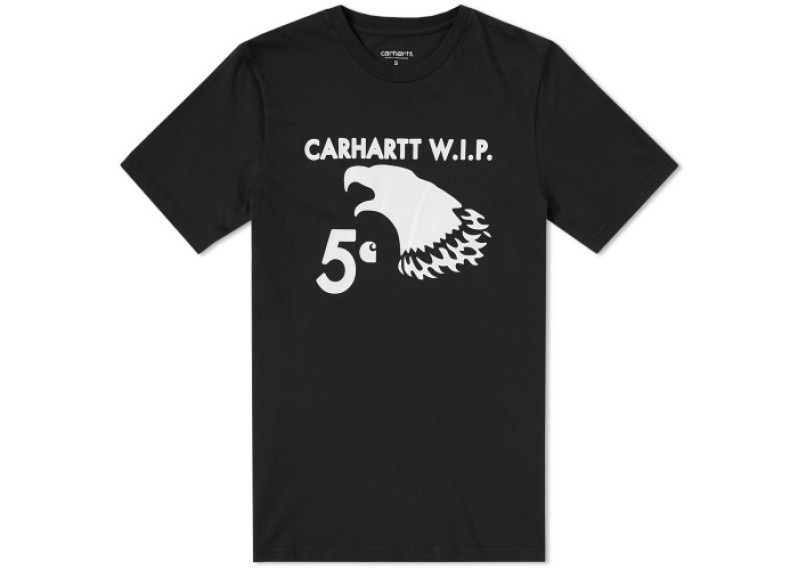 CARHARTT 5 CENT EAGLE TEE - Black & White