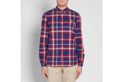FRED PERRY BOLD CHECK SHIRT - Red