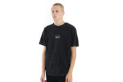 Bar Logo Overdye Mineral Wash T-Shirt - Black