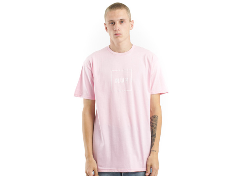 Outline Box Logo T-Shirt - Pink
