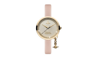 VIVIENNE WESTWOOD PINK & GOLD BOW WATCH