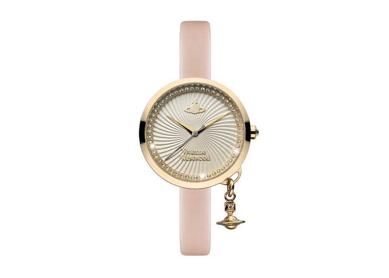 VIVIENNE WESTWOOD PINK & GOLD BOW WATCH