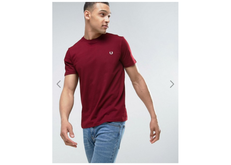 Fred Perry Small Logo T-Shirt In Burgundy