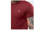 Fred Perry T-Shirt with Crew Neck in Rosewood
