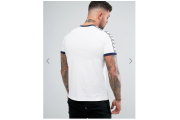 Fred Perry Sports Authentic Slim Fit Taped Sleeve T-shirt White