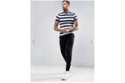 Fred Perry Striped Ringer T-Shirt in Blue