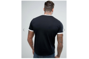 Fred Perry Ringer T-Shirt Exclusive in Black