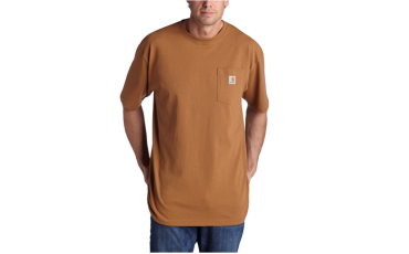 Carhartt Men's Workwear Short Sleeve T-Shirt in Original Fit K87 - Carhartt Brown 