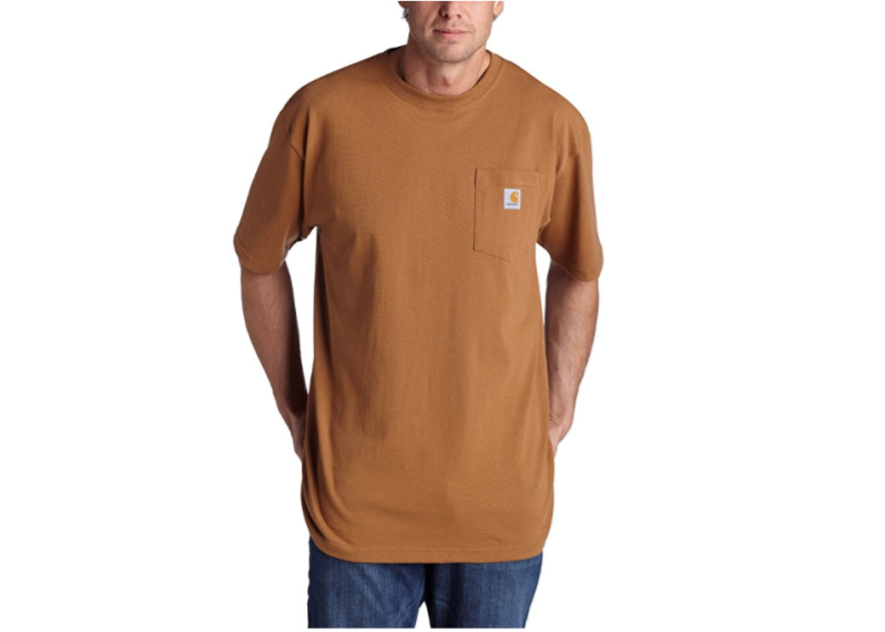 Carhartt Men's Workwear Short Sleeve T-Shirt in Original Fit K87 - Carhartt Brown 