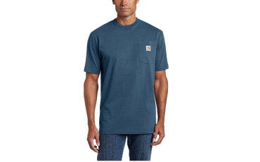 Carhartt Men's Workwear Short Sleeve T-Shirt in Original Fit K87 - Stream Blue