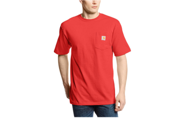 Carhartt Men's Workwear Short Sleeve T-Shirt in Original Fit K87 - Red