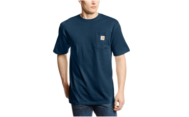Carhartt Men's Workwear Short Sleeve T-Shirt in Original Fit K87 - Navy