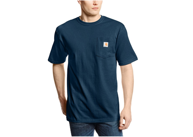 Carhartt Men's Workwear Short Sleeve T-Shirt in Original Fit K87 - Navy