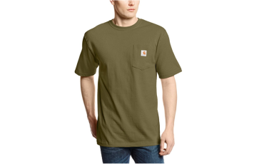 Carhartt Men's Workwear Short Sleeve T-Shirt in Original Fit K87 - Army Green