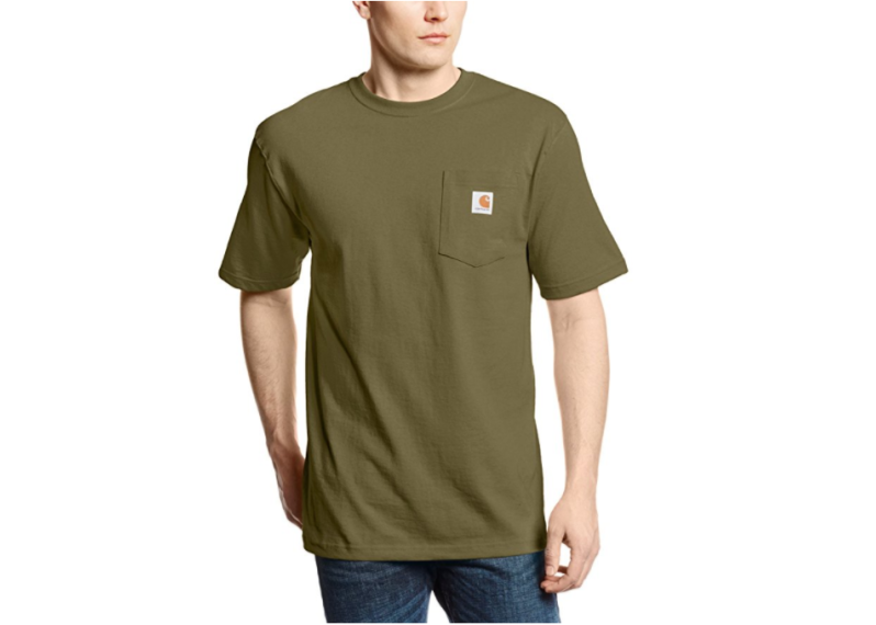 Carhartt Men's Workwear Short Sleeve T-Shirt in Original Fit K87 - Army Green