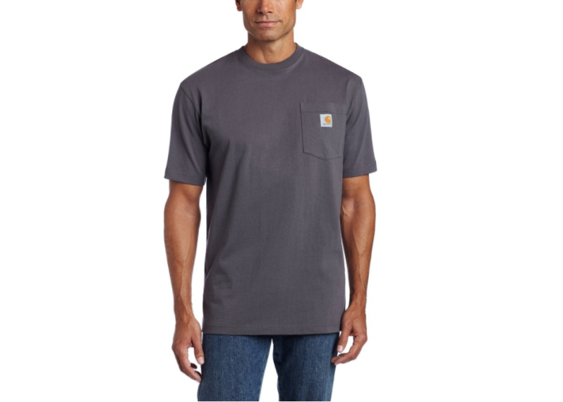 Carhartt Men's Workwear Short Sleeve T-Shirt in Original Fit K87 - Charcoal
