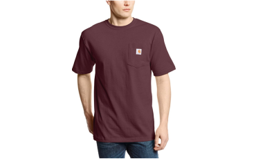 Carhartt Men's Workwear Short Sleeve T-Shirt in Original Fit K87 - Port