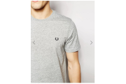 Fred Perry T-Shirt with Crew Neck - Vintage steel marl