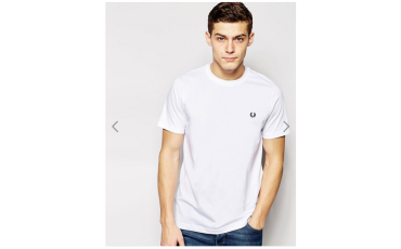 Fred Perry T-Shirt with Crew Neck - White