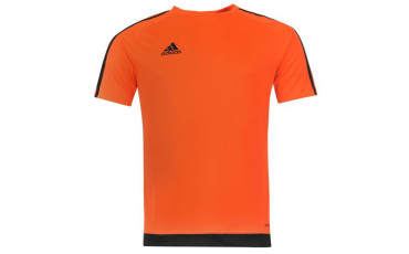 adidas 3 Stripe Estro T Shirt Mens - Solar Orange