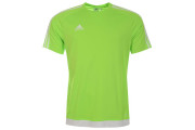 adidas 3 Stripe Estro T Shirt Mens - Solar Green