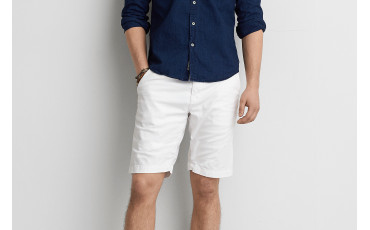AEO EXTREME FLEX CLASSIC FLAT FRONT SHORT - Cool White