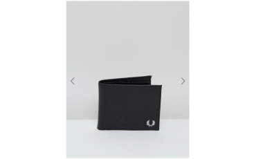 Fred Perry Billfold Wallet In Pique Black