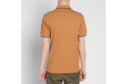FRED PERRY SLIM FIT TWIN TIPPED POLO - Caramel, Sky & Navy