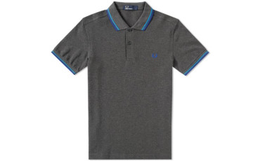 FRED PERRY SLIM FIT TWIN TIPPED POLO - Graphite, Aster & Regal