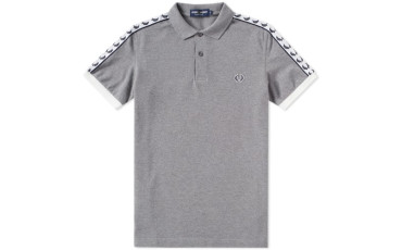 FRED PERRY TAPED POLO - Steel Marl