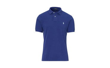 CLASSIC WEATHERED MESH POLO - YALE BLUE