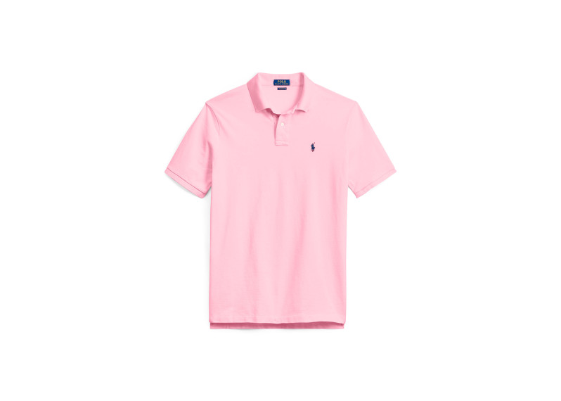 CLASSIC WEATHERED MESH POLO - CARMEL PINK