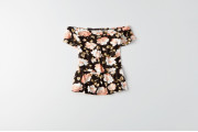 AEO SOFT & SEXY OFF-THE-SHOULDER T-SHIRT - Floral