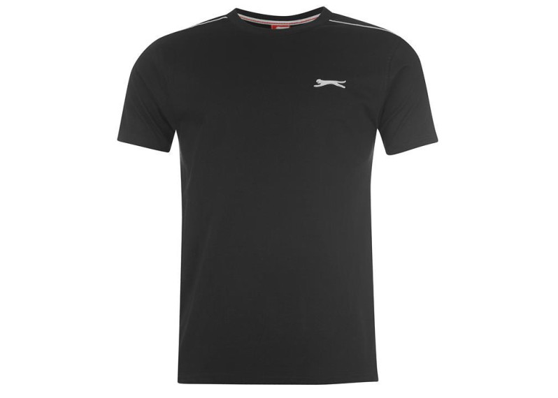Slazenger Plain T Shirt Mens - Black