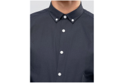 ASOS Regular Fit Shirt With Button Down Collar In Navy