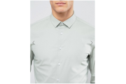 ASOS Slim Shirt With Stretch In Sage