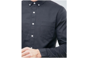ASOS Slim Twill Shirt With Stretch In Black