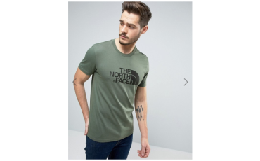 The North Face Easy T-Shirt Large Logo in Green