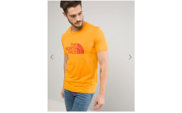 The North Face Easy T-Shirt Large Logo in Orange