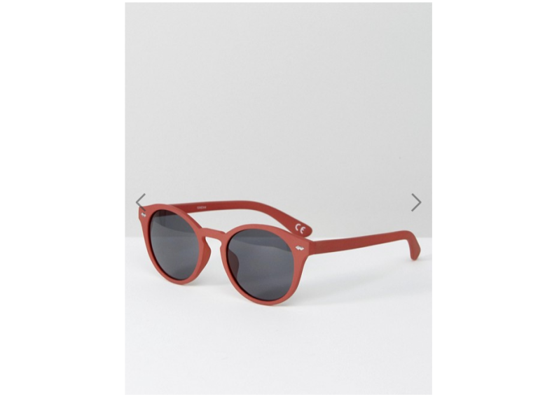 ASOS Round Sunglasses In Matte Pink - Pink