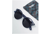 ASOS Round Sunglasses In Matte Blue - Blue