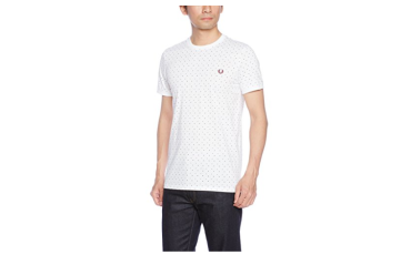 FRED PERRY Square Print T-Shirt - WHITE