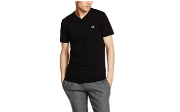 FRED PERRY V NECK T-SHIRT - Black